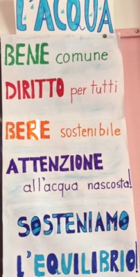 Cartellone realizzato dai bambini